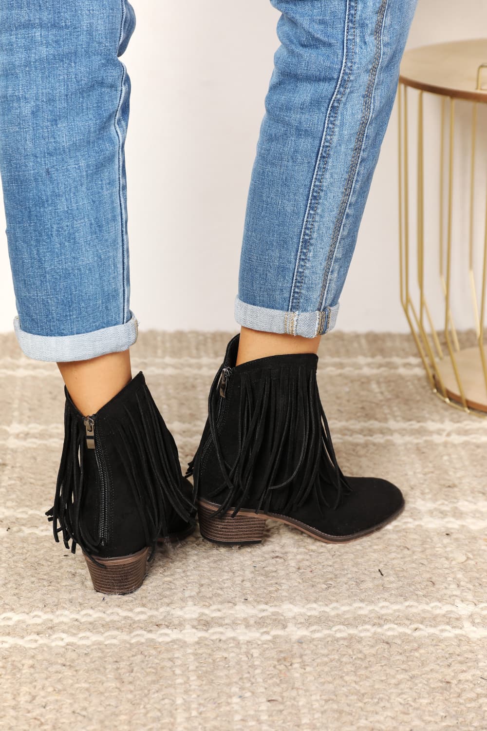 Legend Women's Fringe Cowboy Western Ankle Boots-Teresa&#39;s Fashionista LLC