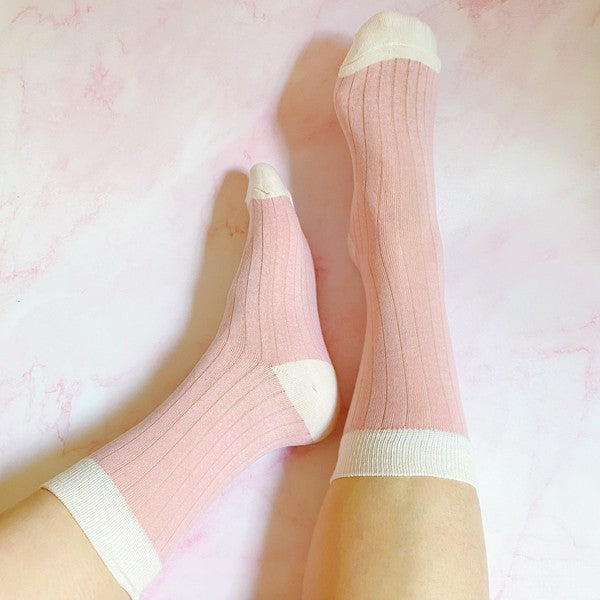 Silky Jacquard Socks Set Of 2 Pairs-Teresa&#39;s Fashionista LLC