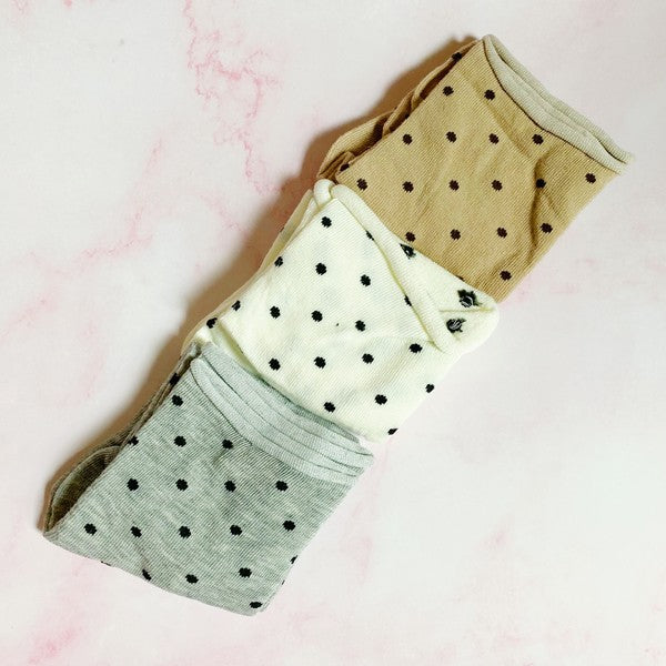 Precious Polka Dot Socks Set Of 3 Pairs-Teresa&#39;s Fashionista LLC