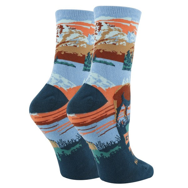 Grand Teton - Women's crew socks-Teresa&#39;s Fashionista LLC