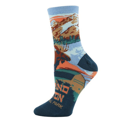 Grand Teton - Women's crew socks-Teresa&#39;s Fashionista LLC