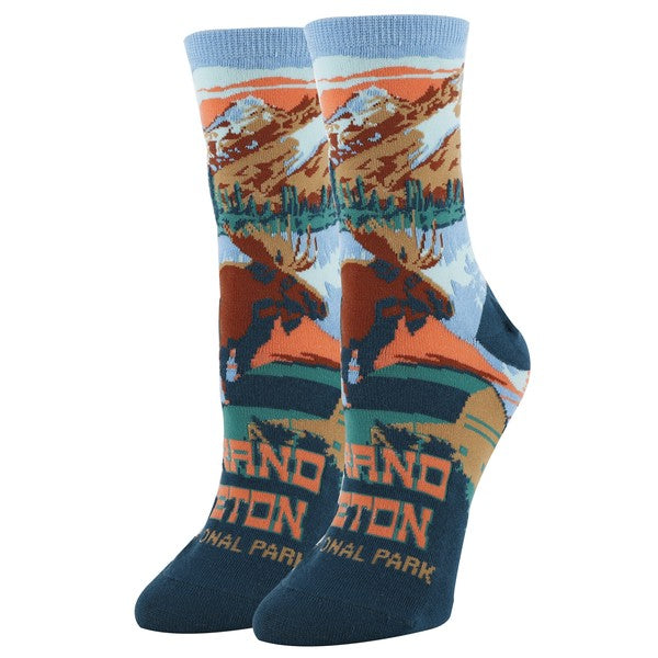 Grand Teton - Women's crew socks-Teresa&#39;s Fashionista LLC