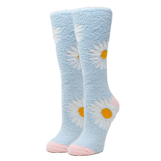 Daisy - Women's fuzzy crew socks-Teresa&#39;s Fashionista LLC