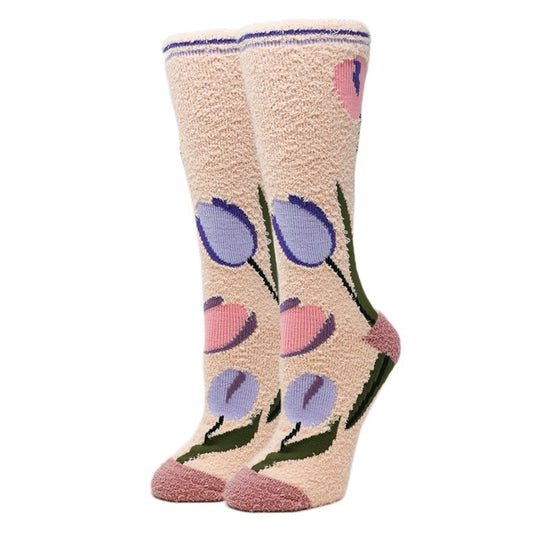 Julia - Women's fuzzy crew socks-Teresa&#39;s Fashionista LLC