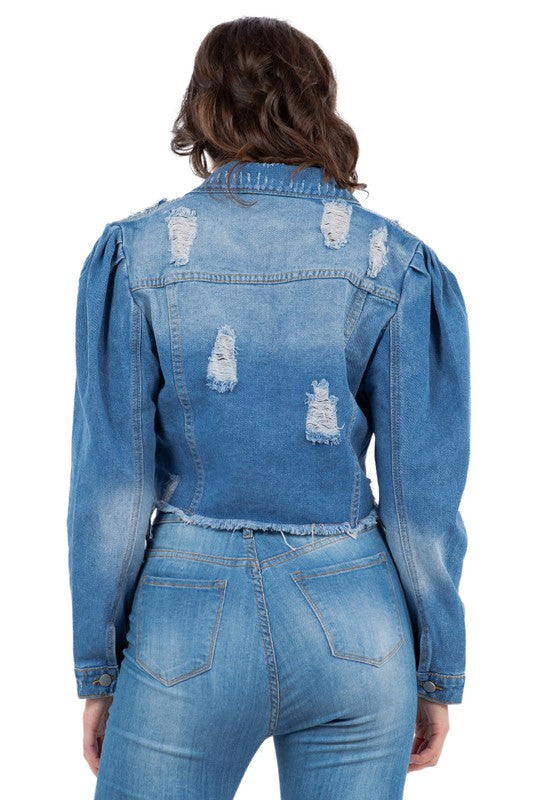 SEXY DENIM JACKET-Teresa&#39;s Fashionista LLC