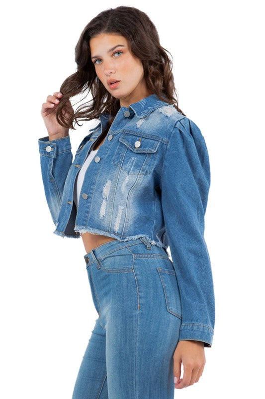 SEXY DENIM JACKET-Teresa&#39;s Fashionista LLC