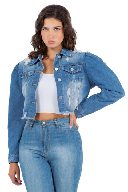 SEXY DENIM JACKET-Teresa&#39;s Fashionista LLC