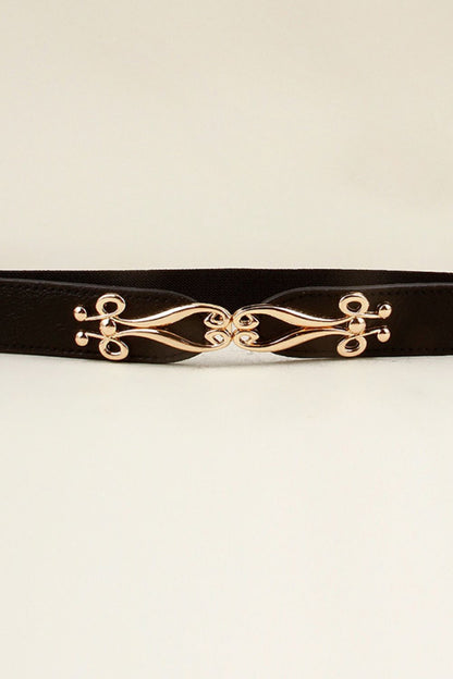 Alloy Buckle Elastic Belt-Teresa&#39;s Fashionista LLC