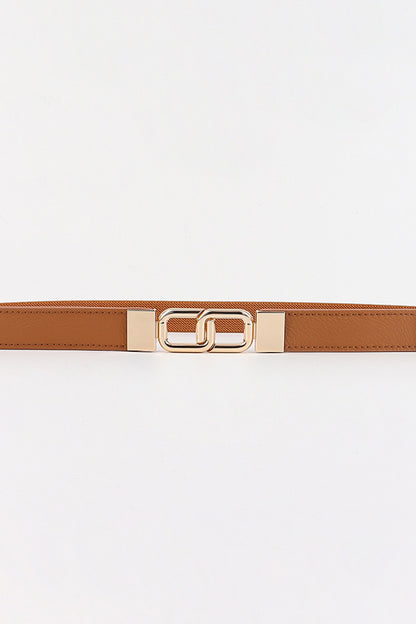 Geometric Double Buckle Elastic Belt-Teresa&#39;s Fashionista LLC