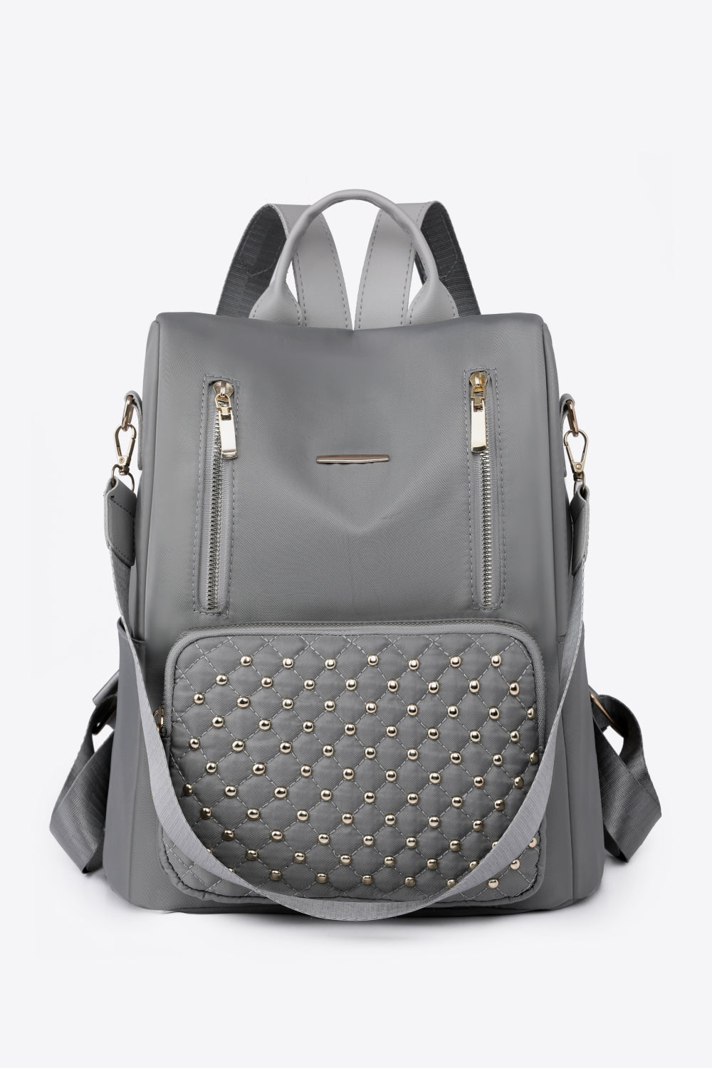 Zipper Pocket Beaded Backpack-Teresa&#39;s Fashionista LLC