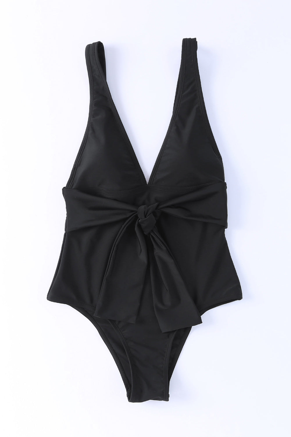 Plunge Wide Strap One-Piece Swimwear-Teresa&#39;s Fashionista LLC