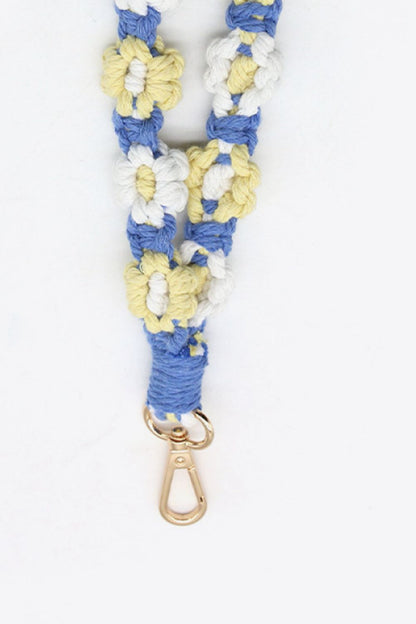 Assorted 4-Piece Macrame Flower Keychain-Teresa&#39;s Fashionista LLC