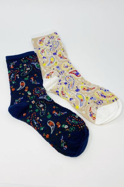 Color Heaven Paisley Socks Set-Teresa&#39;s Fashionista LLC