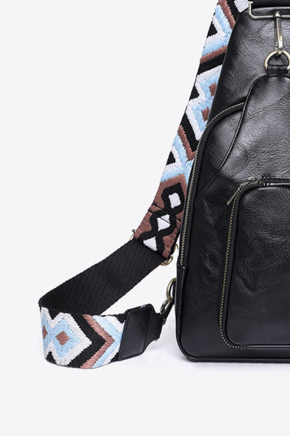 Adored Take A Trip PU Leather Sling Bag-Teresa&#39;s Fashionista LLC