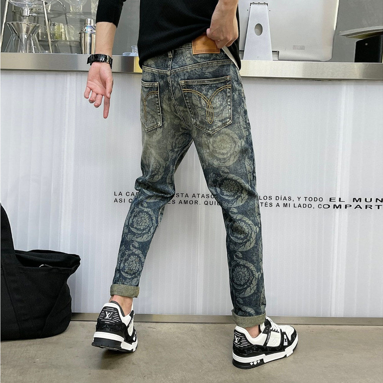 Fashion Men's Jeans Casual Stretch Pants-Teresa&#39;s Fashionista LLC