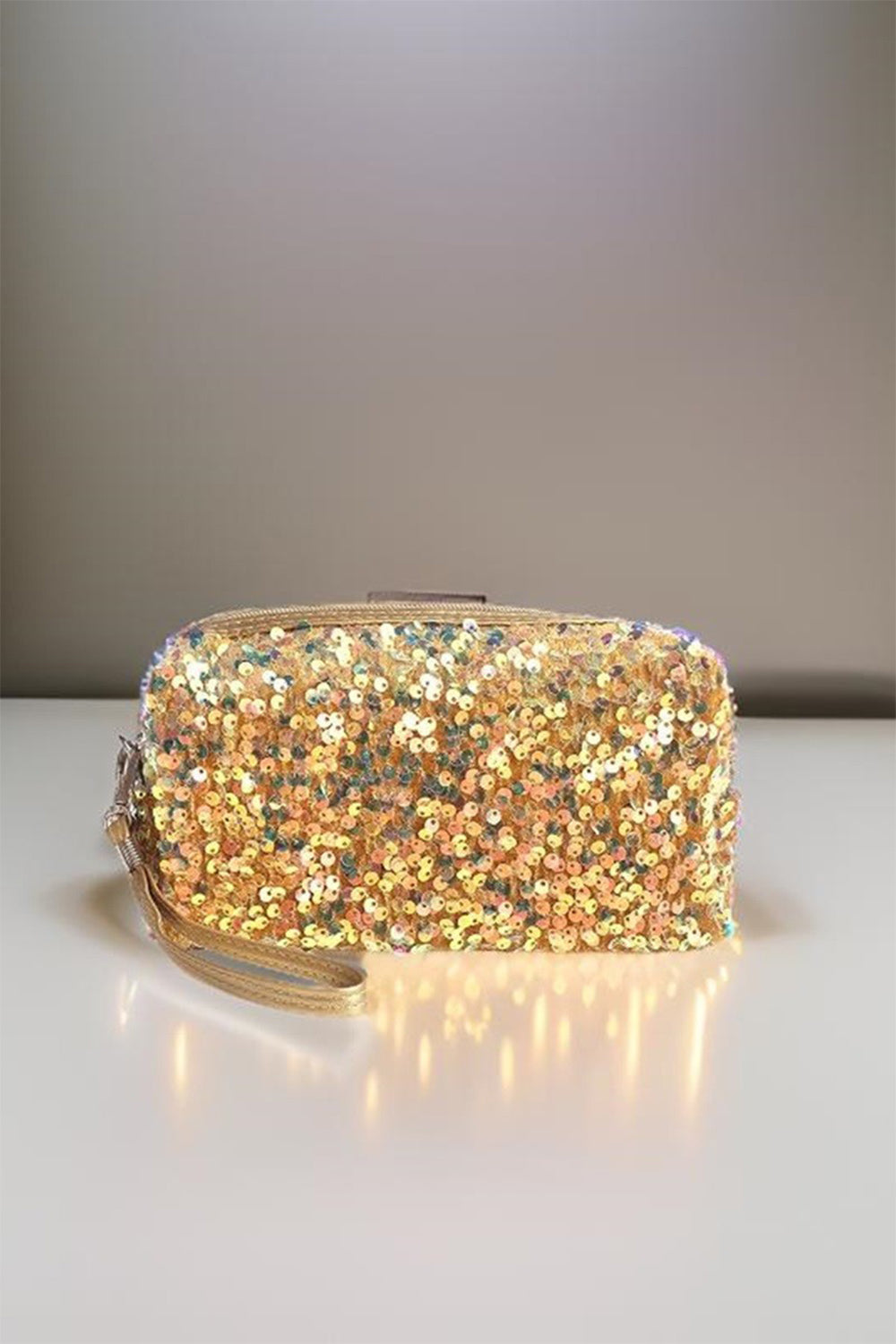 Zenana Colorful Shine Cosmetic Sequin Design Bag-Teresa&#39;s Fashionista LLC