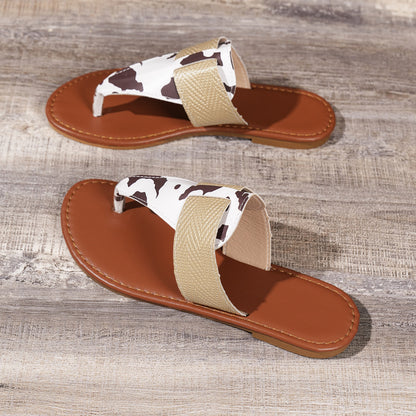 Animal Print Open Toe Sandals-Teresa&#39;s Fashionista LLC