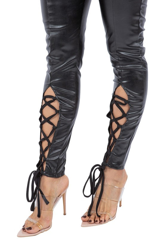 SEXY PU LEATHER 2PC PANTS SET-Teresa&#39;s Fashionista LLC