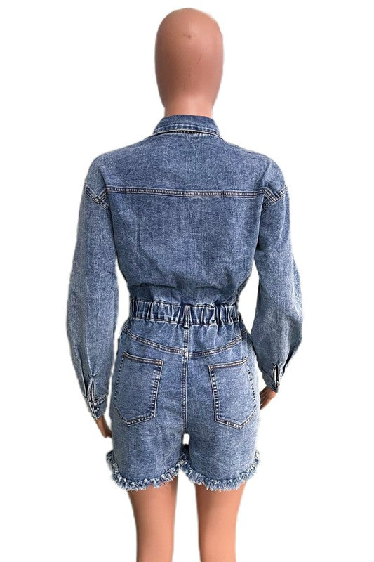 WOMEN FASHION DENIM ROMPERS-Teresa&#39;s Fashionista LLC