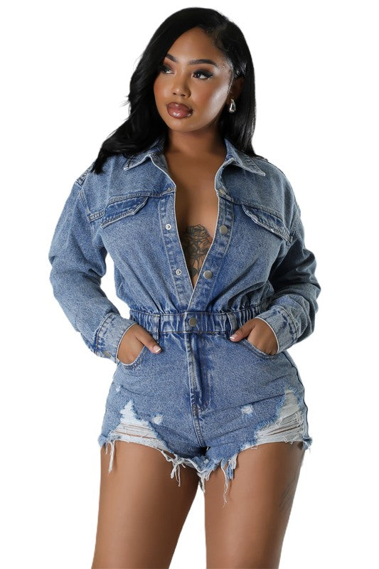 WOMEN FASHION DENIM ROMPERS-Teresa&#39;s Fashionista LLC