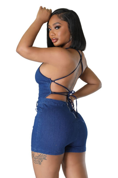 WOMEN FASHION DENIM ROMPER-Teresa&#39;s Fashionista LLC