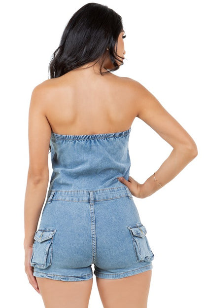 WOMEN FASHION DENIM ROMPERS-Teresa&#39;s Fashionista LLC