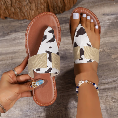 Animal Print Open Toe Sandals-Teresa&#39;s Fashionista LLC