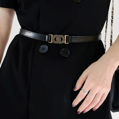 Alloy Buckle PU Belt-Teresa&#39;s Fashionista LLC