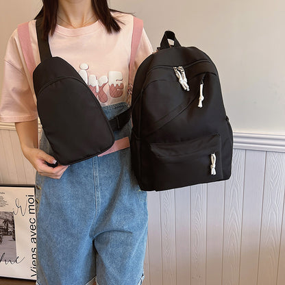 Cloth Backpack Bag and Sling Bag 2 Piece Set-Teresa&#39;s Fashionista LLC