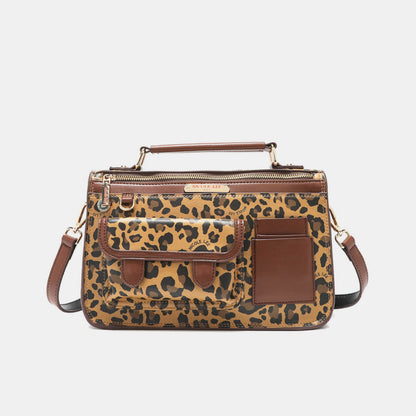 Nicole Lee USA Leopard Top Handle Handbag-Teresa&#39;s Fashionista LLC