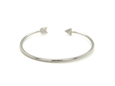 Sterling Silver Polished Arrow Cuff Bangle-Teresa&#39;s Fashionista LLC