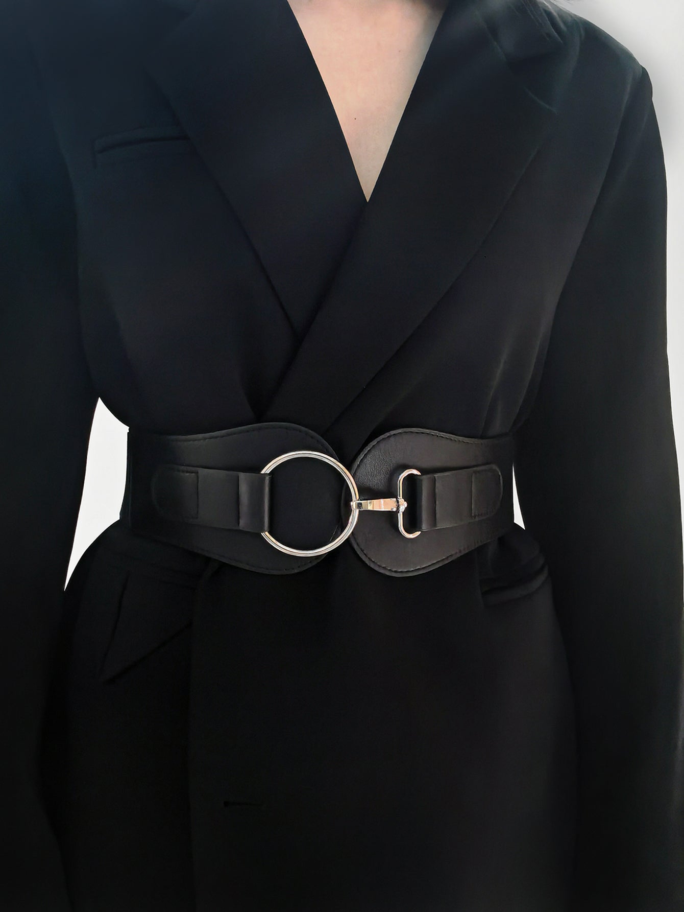 PU Elastic Wide Belt-Teresa&#39;s Fashionista LLC