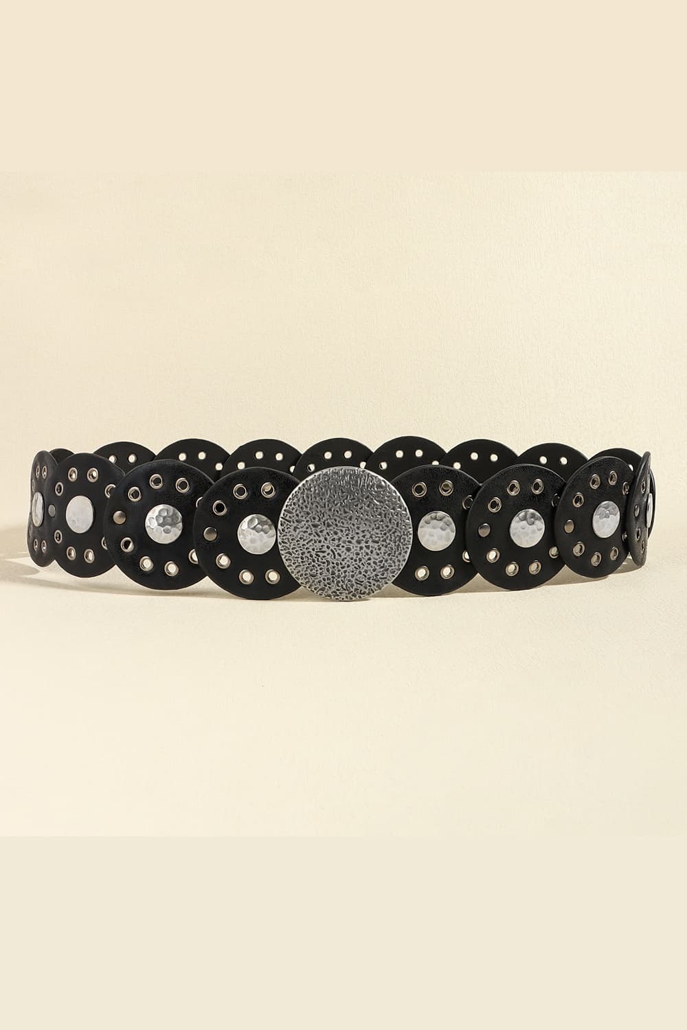 Round Shape PU Leather Belt-Teresa&#39;s Fashionista LLC