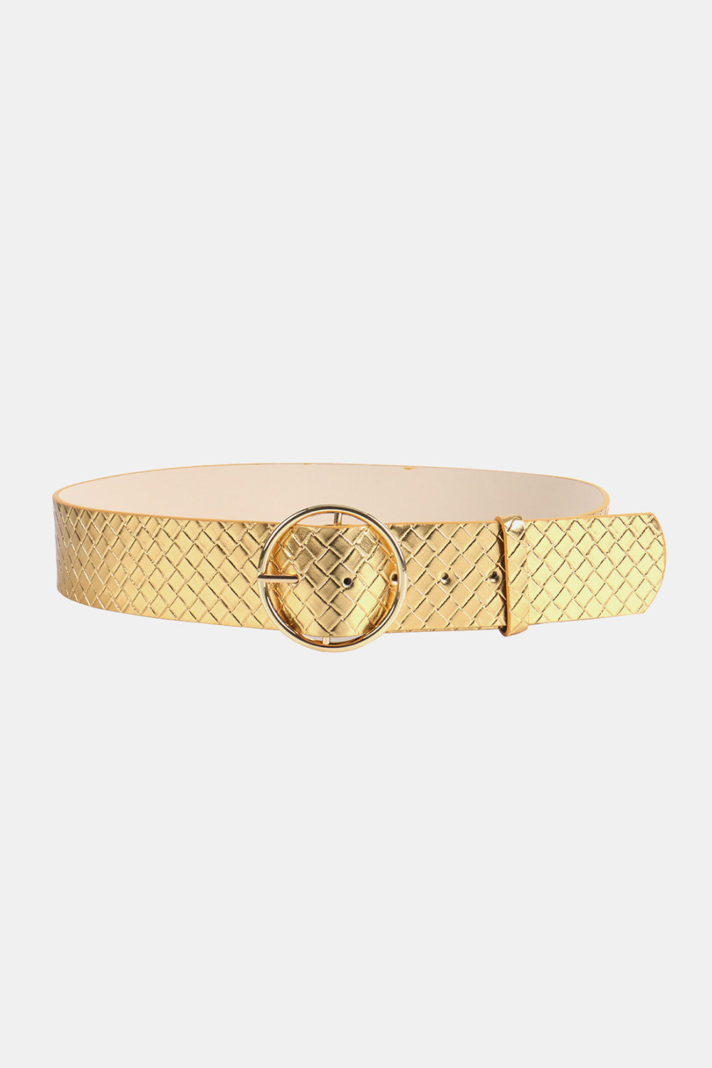 PU Leather Circle Shape Buckle Belt-Teresa&#39;s Fashionista LLC