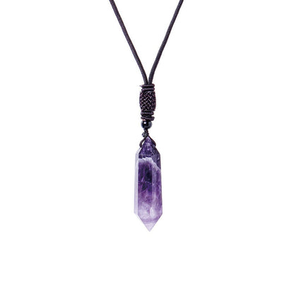 Raw Crystal Energy Stone Jewelry Pendant Necklace-Teresa&#39;s Fashionista LLC