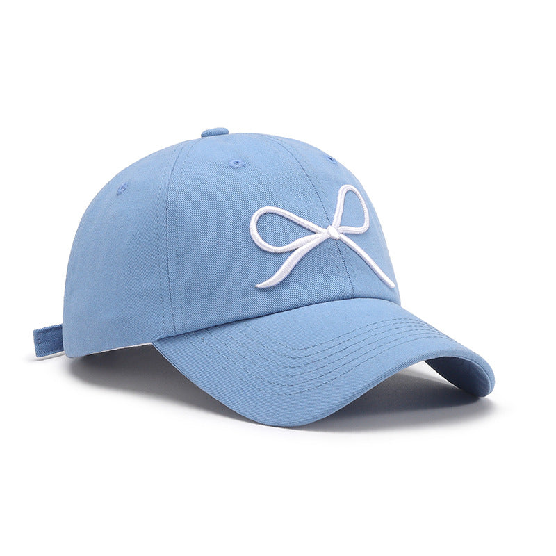 Bow Embroidered Cotton Baseball Cap-Teresa&#39;s Fashionista LLC