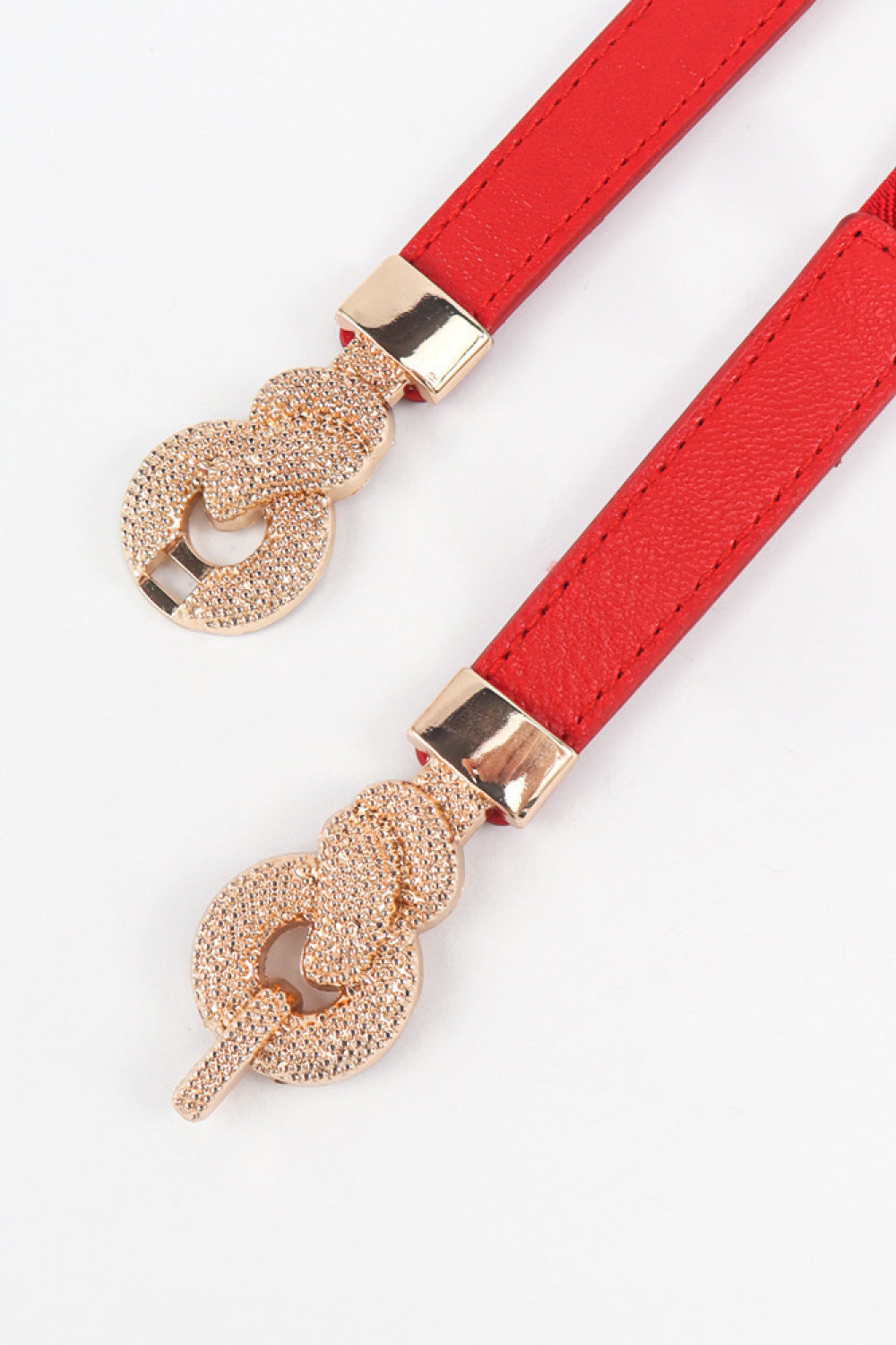 Zinc Alloy Buckle PU Leather Belt-Teresa&#39;s Fashionista LLC