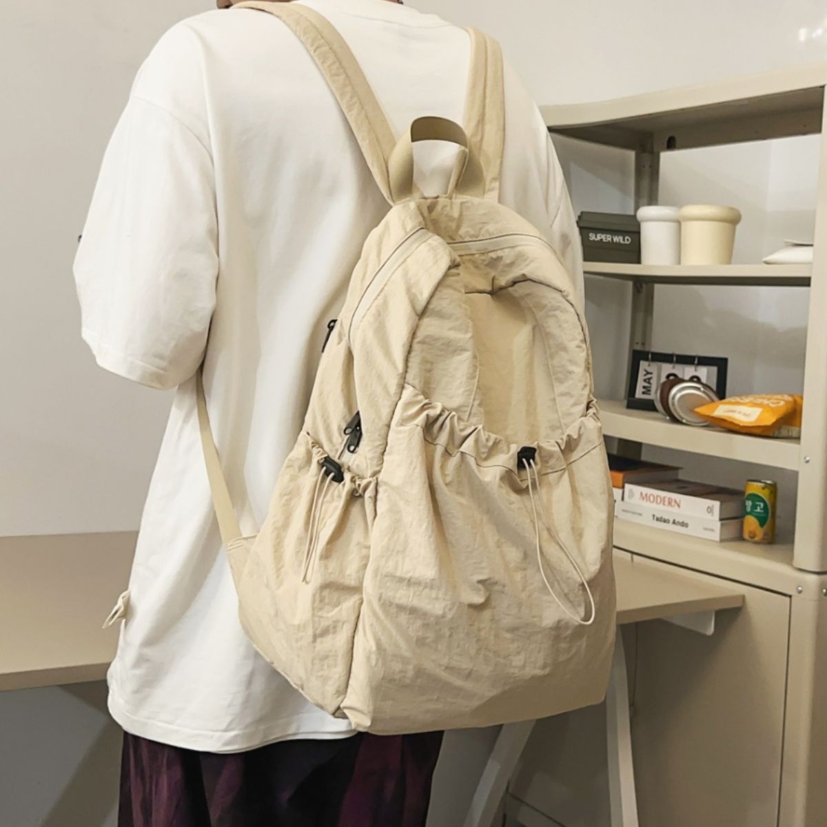 Drawstring Nylon Backpack Bag-Teresa&#39;s Fashionista LLC