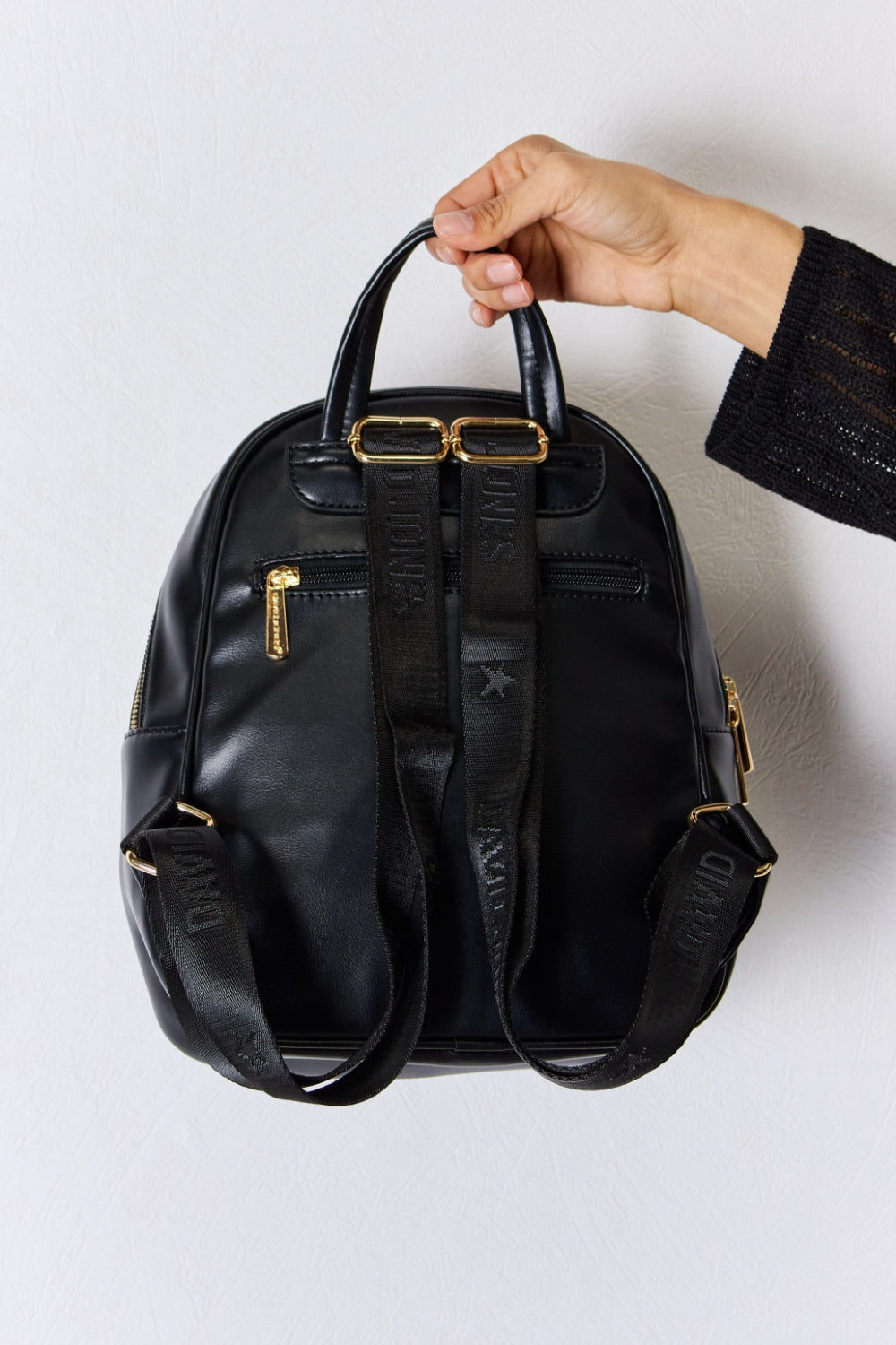 David Jones PU Leather Backpack-Teresa&#39;s Fashionista LLC