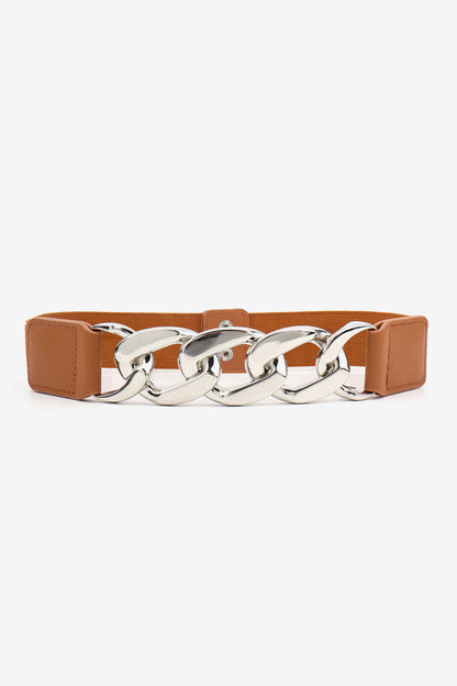 Chain Detail Elastic Belt-Teresa&#39;s Fashionista LLC