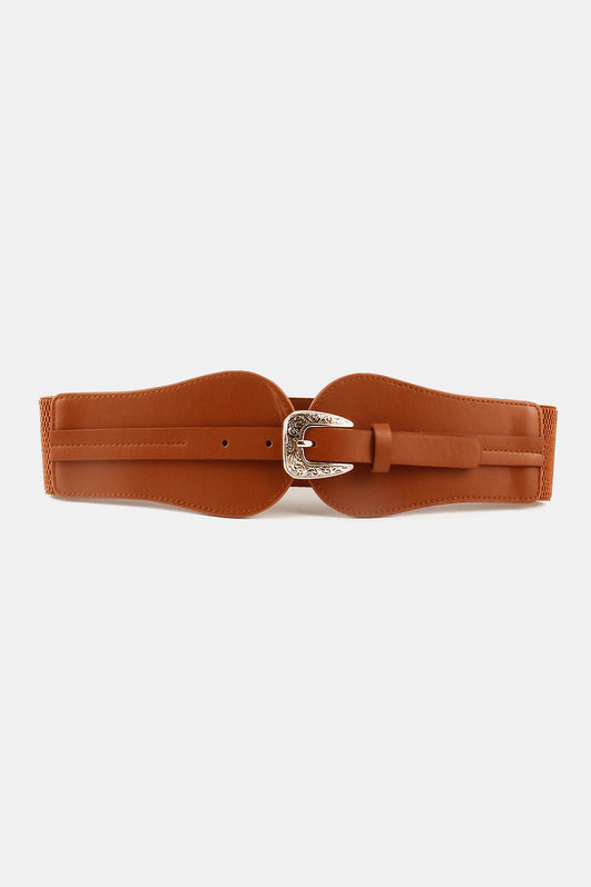 Wide Elastic Belt with Alloy Buckle-Teresa&#39;s Fashionista LLC