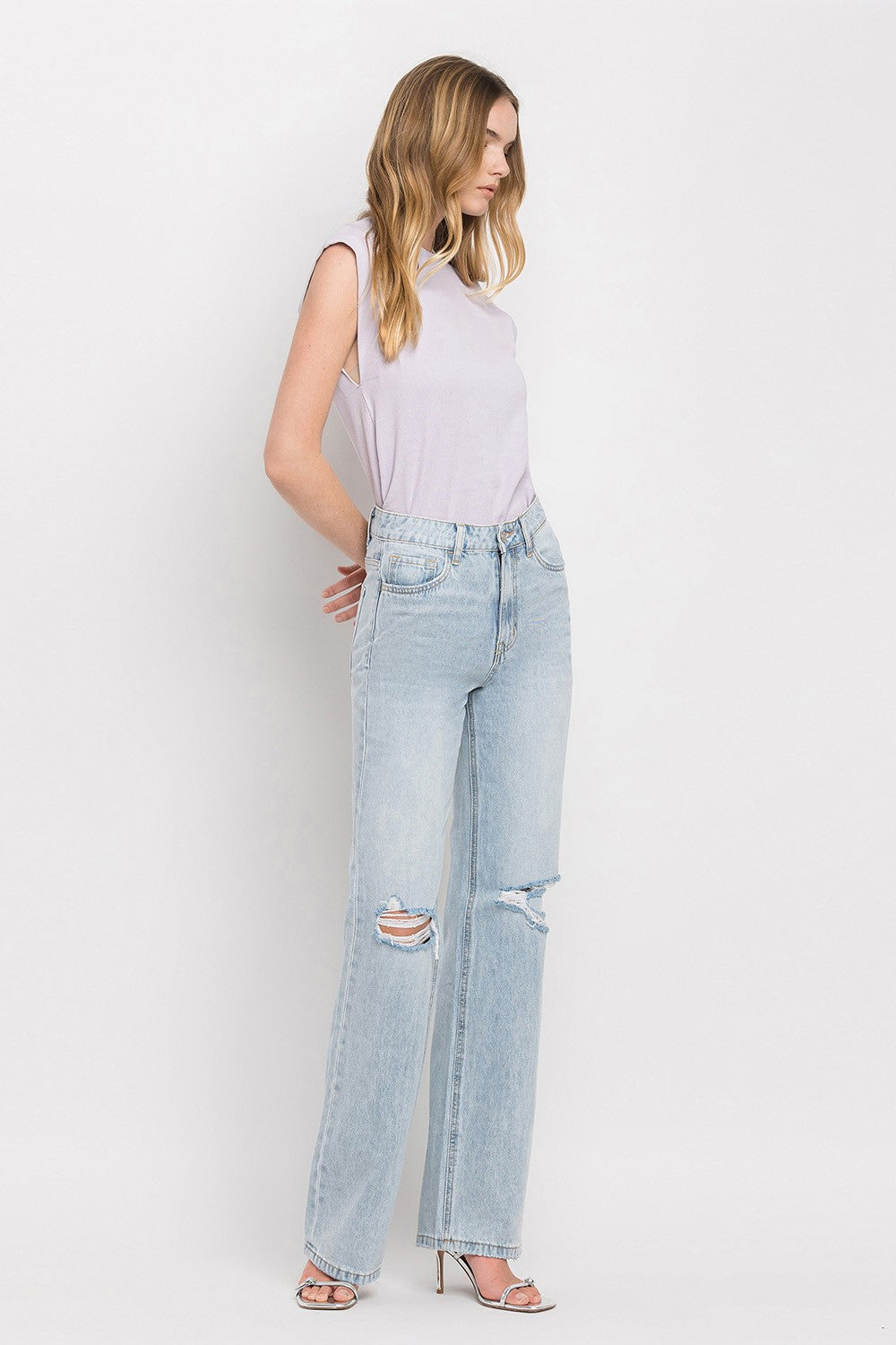 Vervet by Flying Monkey 90'S Vintage Super High Rise Flare Jeans-Teresa&#39;s Fashionista LLC