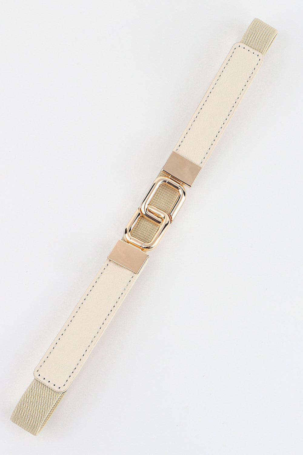 Geometric Double Buckle Elastic Belt-Teresa&#39;s Fashionista LLC