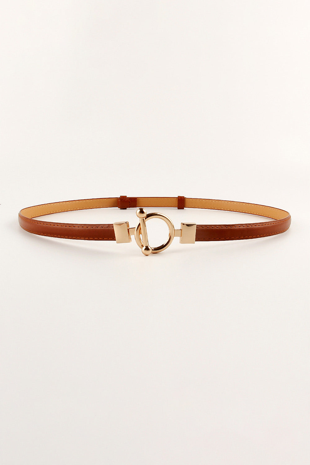 Toggle Buckle Skinny PU Belt-Teresa&#39;s Fashionista LLC