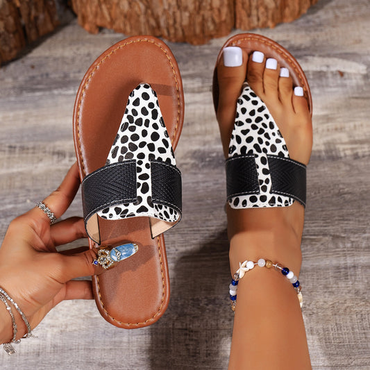 Animal Print Open Toe Sandals-Teresa&#39;s Fashionista LLC