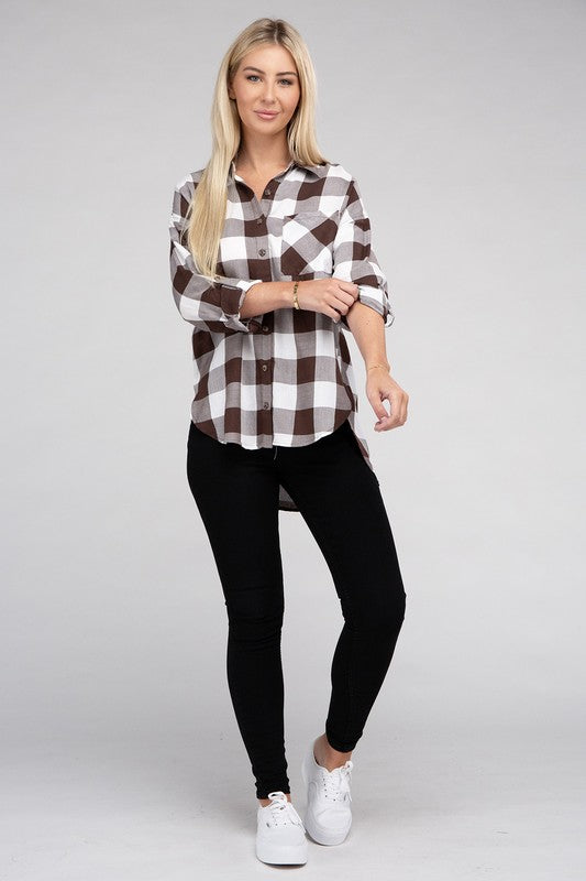 Classic Plaid Flannel Shirt-Teresa&#39;s Fashionista LLC