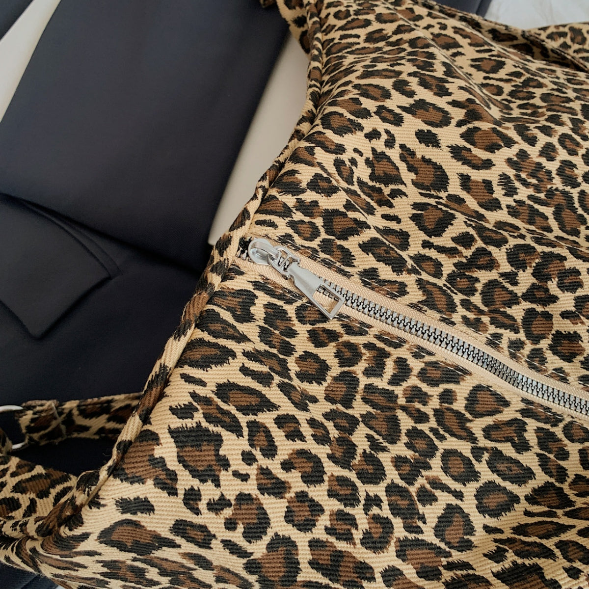 Leopard Polyester Tote Bag-Teresa&#39;s Fashionista LLC