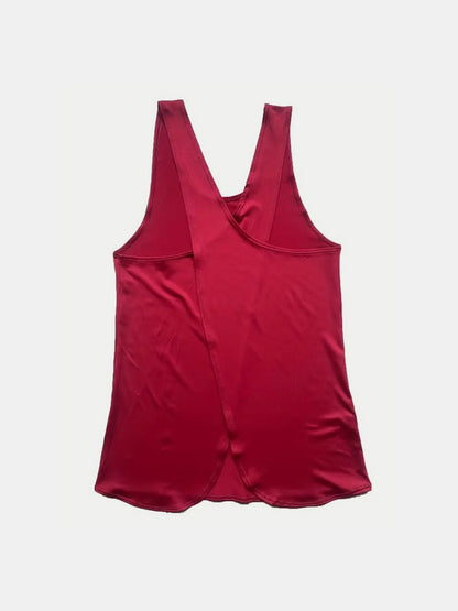 Crisscross Scoop Neck Active Tank-Teresa&#39;s Fashionista LLC