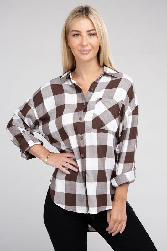 Classic Plaid Flannel Shirt-Teresa&#39;s Fashionista LLC