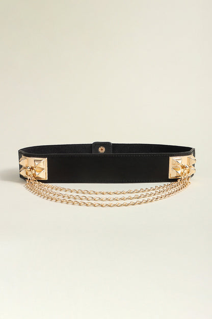 Elastic Belt with Chain-Teresa&#39;s Fashionista LLC